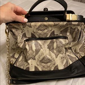 Olivia + Joy Snakeskin Satchel